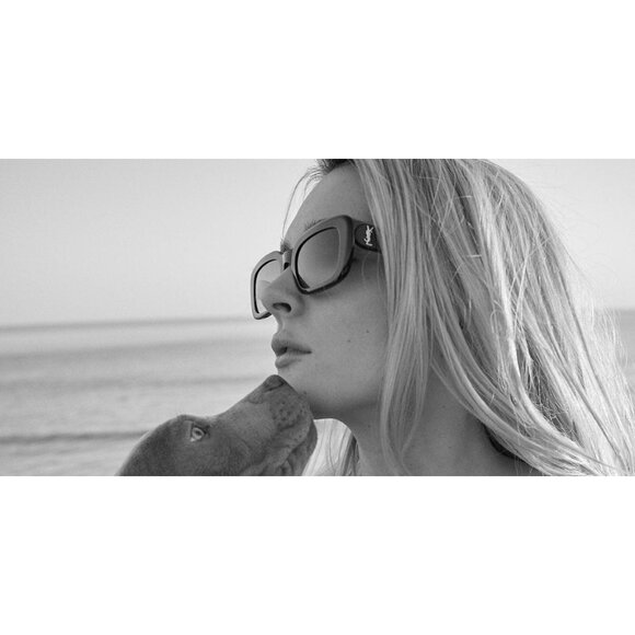 New SAINT LAURENT Black Square SL M130 001 Sunglasses Women - Picture 5 of 6